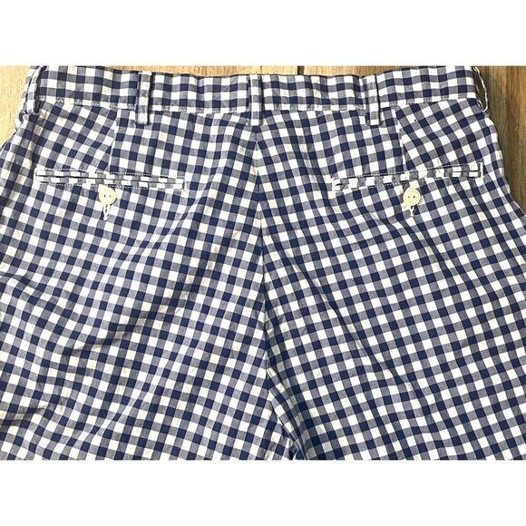 VTG Polo Ralph Lauren Gingham Shorts Blue & White Check Men's 34 100% Cotton - Picture 7 of 10
